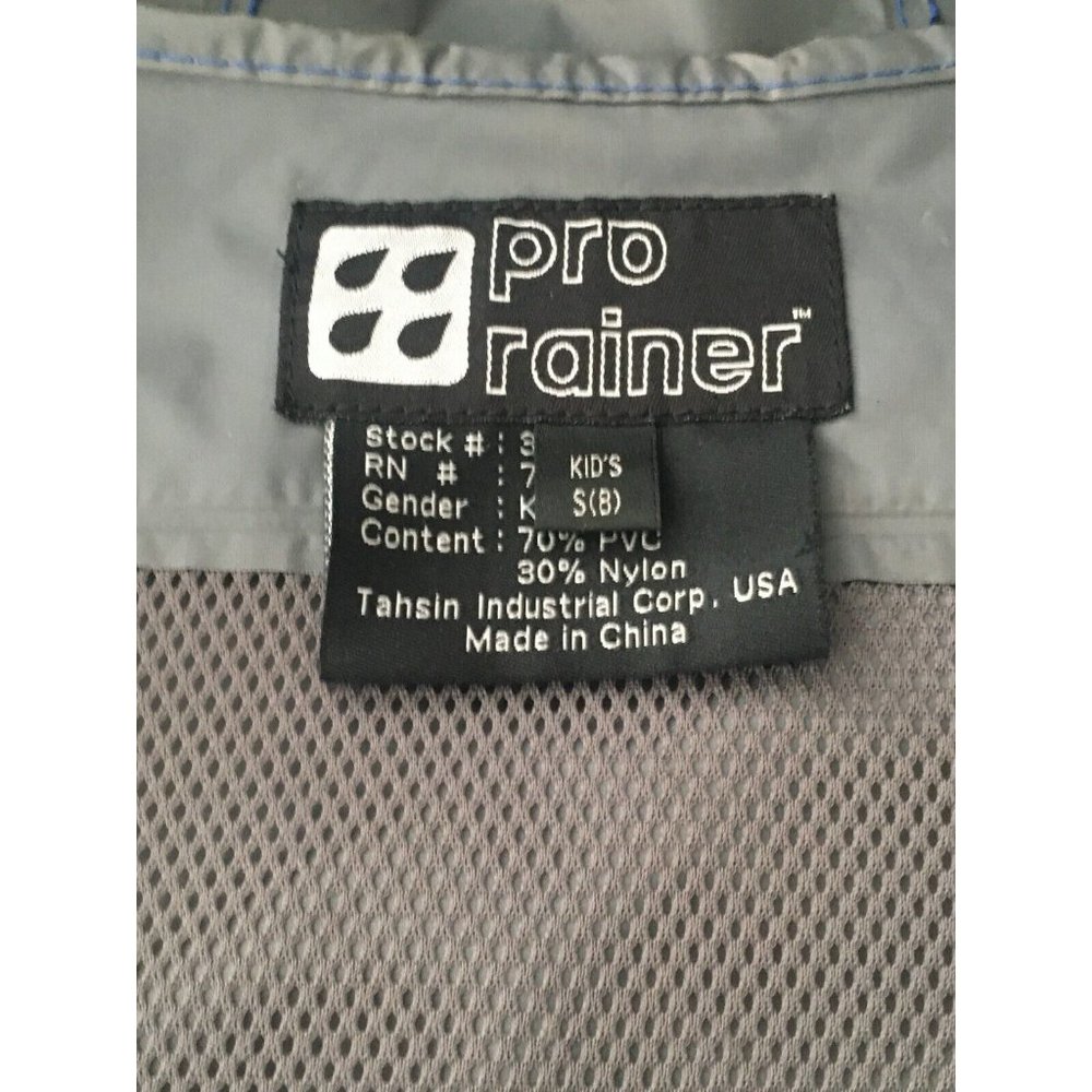 Pro Rainer Kids Raincoat Rain Jacket Blue Vent Fishing Boys Girls Kids Small 8 - Picture 9 of 11
